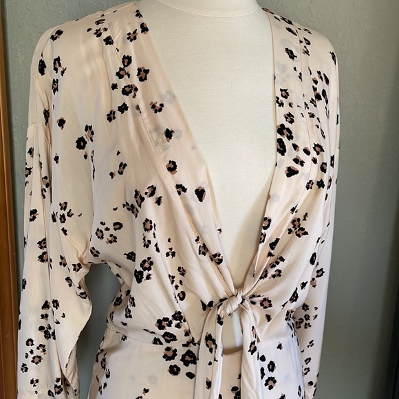 Stillwater Leopard Waterfall Maxi Dress S - Picture 5 of 11